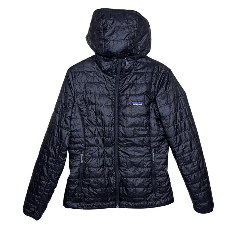 Patagonia Women’s Nano Puff Hoody Black Hooded Puffer Jacket Size S 84227 SP19